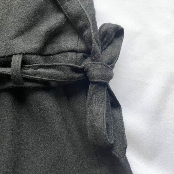 NWT ROCKET X LUNCH BLACK WOOL FELT BELTED BLOUSON DRESS - S - Picture 15 of 16